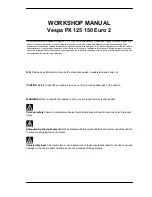 Preview for 3 page of VESPA PX 125 150 euro 2 Workshop Manual