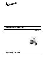 VESPA PX 150 USA Workshop Manual preview