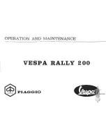 Preview for 2 page of VESPA RALLY 200 Manual