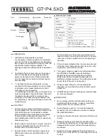 Предварительный просмотр 3 страницы Vessel GT-P4.5XD Instruction Manual