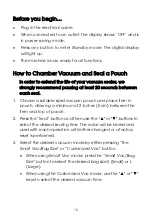 Preview for 13 page of Vesta Precision Chamber Vac Elite User Manual