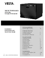 Vesta DWV322CB Installation Instructions And Use & Care Manual предпросмотр