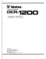 Vestax DCR-1200 Owner'S Manual preview