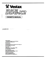 Vestax DDG-X2 Owner'S Manual preview