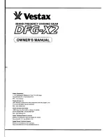 Предварительный просмотр 1 страницы Vestax DFG-X2 Owner'S Manual