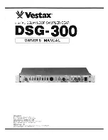 Предварительный просмотр 1 страницы Vestax DSG-300 Owner'S Manual