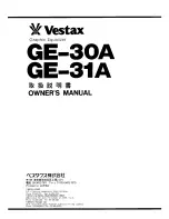 Предварительный просмотр 1 страницы Vestax GE-30A Owner'S Manual