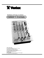 Preview for 1 page of Vestax Mixing Controller Owner'S Manual