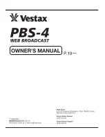 Vestax PBS-4 Owner'S Manual предпросмотр