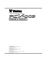 Предварительный просмотр 1 страницы Vestax PCV-003 Owner'S Manual