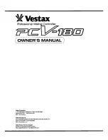 Vestax PCV-180 Owner'S Manual preview