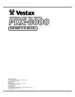 Vestax PDX-8000 Owner'S Manual preview