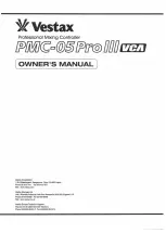 Vestax PMC-05 Pro III VCA Owner'S Manual preview