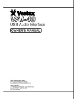 Vestax VAI-40 Owner'S Manual preview