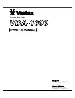 Предварительный просмотр 1 страницы Vestax VDA-1000 Owner'S Manual