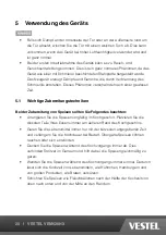 Preview for 20 page of VESTEL VEM620HX Operating Instructions Manual