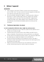 Preview for 78 page of VESTEL VEM620HX Operating Instructions Manual