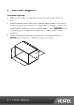 Предварительный просмотр 47 страницы VESTEL VEM820GS Operating Instructions Manual