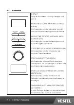 Preview for 7 page of VESTEL VFM820EW Operating Instructions Manual