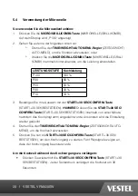 Preview for 20 page of VESTEL VFM820EW Operating Instructions Manual