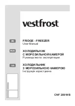 Vestfrost CNF 289 WB User Manual preview