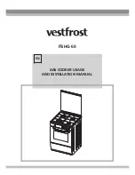 Vestfrost FSHG 60 Usage And Installation Manual предпросмотр