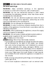 Preview for 3 page of Vestfrost VCF 10180 NoFrost User Manual