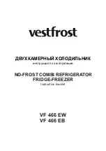 Vestfrost VF 466 EB Instruction Booklet предпросмотр