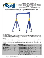 Предварительный просмотр 1 страницы Vestil AHSN Series Instruction Manual