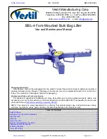 Vestil BBL-4 Use And Maintenance Manual preview