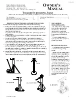 Preview for 1 page of Vestil BFSJ-2748 Owner'S Manual