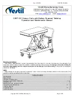 Preview for 1 page of Vestil CART-1000-2040-DC Operation And Maintenance Manual