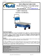 Vestil CART-1000-SCL Instruction Manual предпросмотр