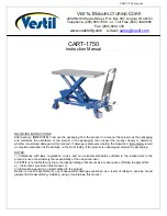 Preview for 1 page of Vestil CART-1750 Instruction Manual