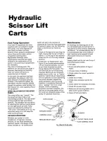 Предварительный просмотр 2 страницы Vestil CART-2000 Operating Instructions & Parts Manual