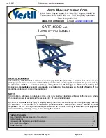 Vestil CART-400-D-LA Instruction Manual предпросмотр