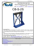 Vestil CB-S-2S Quick Start Manual preview