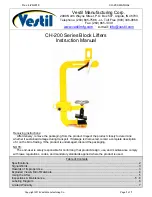 Vestil CH-200 Series Instruction Manual preview