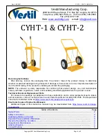 Предварительный просмотр 1 страницы Vestil CYHT-1 Manual