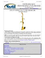 Preview for 1 page of Vestil CYL-LT-1-HR Instruction Manual