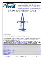 Vestil CYL-P-LUG Series Instruction Manual preview