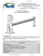 Preview for 1 page of Vestil DJG-100 Instruction Manual