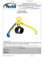 Vestil DRUM-GRAB Instruction Manual preview