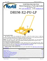 Vestil DRUM-X2-PU-LP Use And Maintenance Instructions preview