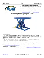 Vestil EHLT Series Instruction Manual preview