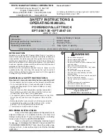 Vestil EPT-2047-30 Operating Manual preview