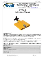 Vestil FTTM-2 Instruction Manua preview