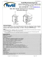 Vestil HDC-905 Series Instruction Manual preview