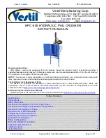 Vestil HPC-405 Instruction Manual preview