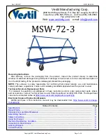 Предварительный просмотр 1 страницы Vestil MSW Series Manual